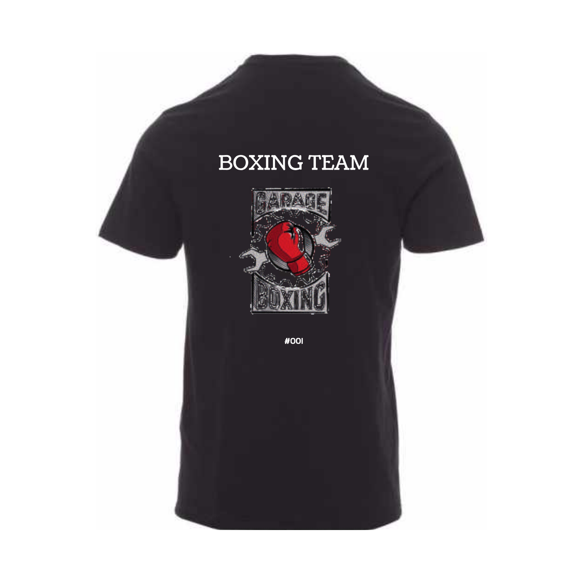 Tričko Boxing Team #001 – Černá – zadní